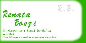 renata boszi business card